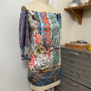 Chico's Asymmetrical Floral Multicolor Dress